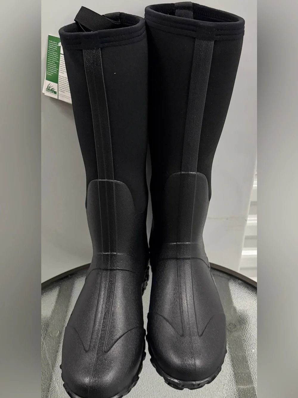 Itasca Bayou Tall Mens Size 8 Waterproof Rain Boots Black 4mm Neoprene 15